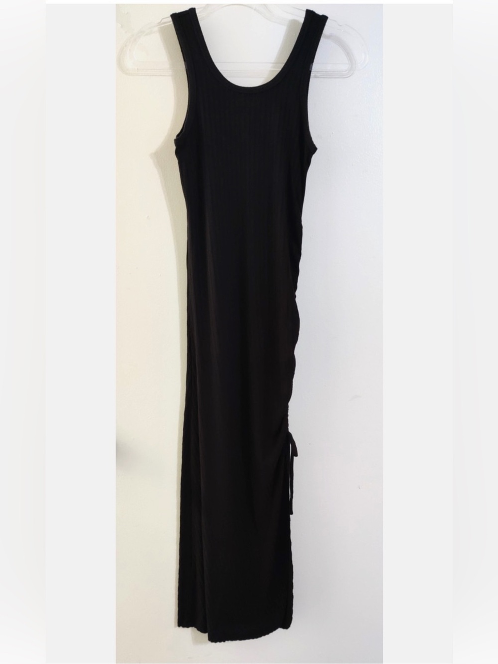 Calvin Klein Jeans Black Sleeveless Side-Tie Maxi Dress XS